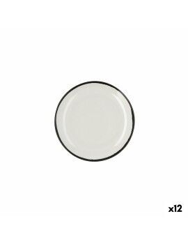 Prato de Jantar Ariane Vital Filo Branco Cerâmica Ø 21 cm (12 Unidades)