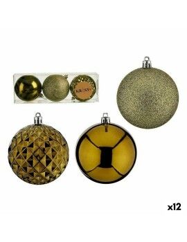 Conjunto de bolas de Natal Verde PVC Ø 8 cm (12 Unidades)