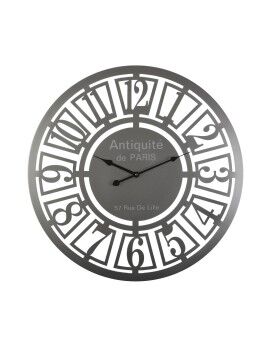 Relógio de Parede Versa 18191476 Prateado Metal Vintage 60 x 60 x 5 cm