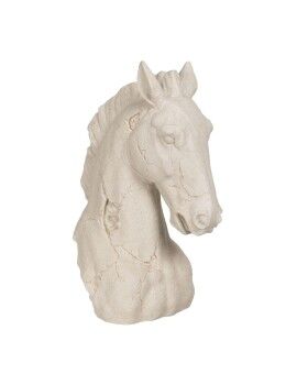 Figura Decorativa Creme Cavalo 27 x 17,5 x 39,5 cm