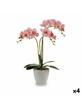 Planta Decorativa Orquídea Plástico 20 x 49 x 26 cm (4 Unidades)