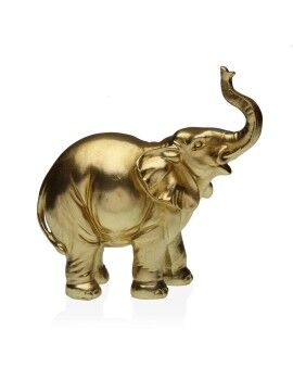 Figura Decorativa Versa Elefante Dourado 19,5 x 19,5 x 8,5 cm Resina