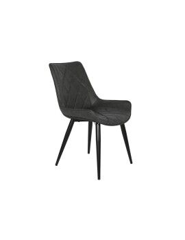 Cadeira de Sala de Jantar DKD Home Decor Preto Cinzento escuro Poliuretano 54 x 59 x 85 cm