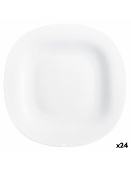 Prato de Jantar Luminarc Carine Blanco Branco Vidro Ø 26 cm (24 Unidades)