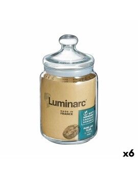 Tarro Luminarc Club Transparente Vidrio 1,5 L (6 Unidades)