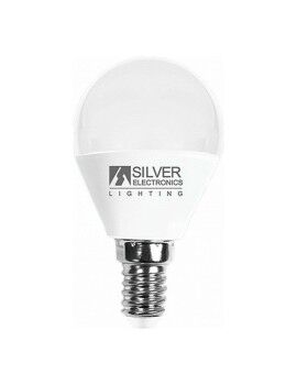 Lâmpada LED esférica Silver Electronics E14 7W Luz quente