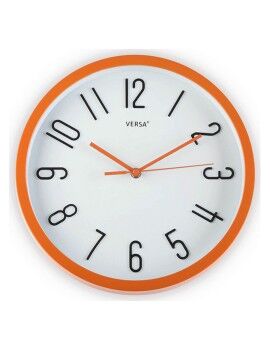 Relógio de Parede Versa Multicolor Laranja Plástico Fusion 4,6 x 30 x 30 cm