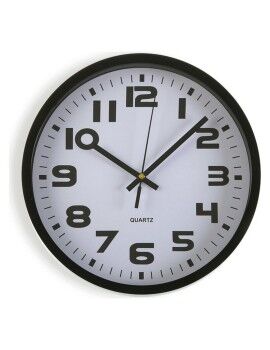 Relógio de Parede Versa Preto Plástico 3,8 x 25 x 25 cm