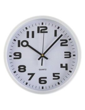 Relógio de Parede Versa Branco Plástico 3,8 x 25 x 25 cm