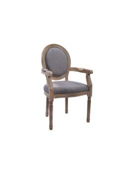 Cadeira DKD Home Decor Castanho Natural Cinzento escuro Madeira 55 x 57 x 95 cm