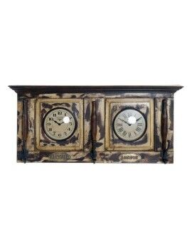 Reloj de Pared DKD Home Decor London Teca (81 x 15 x 37 cm)