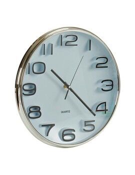Relógio de Parede Preto Cinzento Branco Plástico Vidro