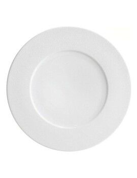 Plato Llano Globe Sahara Porcelana Blanco (Ø 32,5 cm)