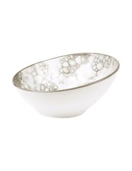 Cuenco Porcelana Blanco/Marrón (35 cl) (ø 16 x 7 cm)