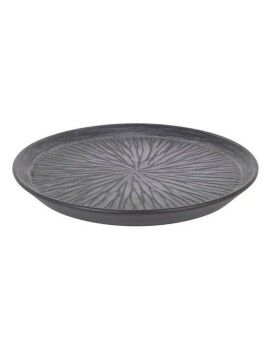 Plato Llano Stoneware Lotus Porcelana Negro (ø 23 x 2,5 cm)