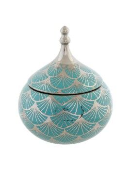 Caja-Joyero DKD Home Decor Porcelana Turquesa 14 x 14 x 17 cm