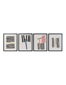 Cuadro DKD Home Decor Lines Abstracto Moderno 35 x 3 x 45 cm (4 Unidades)