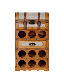 Botellero DKD Home Decor Natural Beige 40 x 35 x 71 cm Álamo