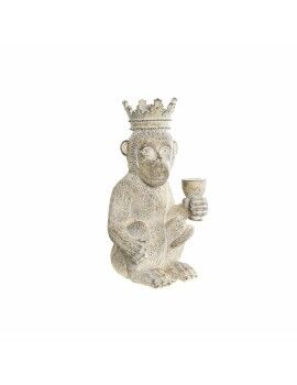 Figura Decorativa DKD Home Decor 16 x 15 x 30 cm Blanco Resina Mono Tropical Decapé