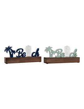 Figura Decorativa DKD Home Decor Beach LED Verde Azul marino Mediterráneo 34 x 8 x 16 cm (2...