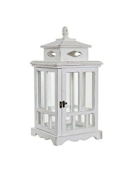 Farol DKD Home Decor Blanco Cristal Pino (22.5 x 22.5 x 47 cm)