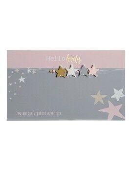 Cuadro Portafotos con Pinzas DKD Home Decor Hello Lovely Madera MDF Estrellas 40 x 1 x 24 cm