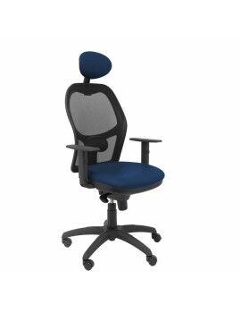 Cadeira de escritório com apoio para a cabeça Jorquera malla P&C NSPAZMC Azul Marinho