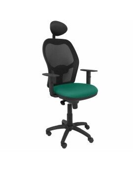 Cadeira de escritório com apoio para a cabeça Jorquera P&C ALI456C Verde Esmeralda