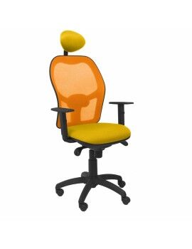 Cadeira de escritório com apoio para a cabeça Jorquera P&C ALI100C Amarelo