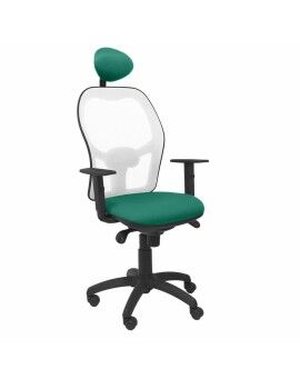 Cadeira de escritório com apoio para a cabeça Jorquera P&C ALI456C Verde Esmeralda