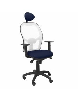 Cadeira de escritório com apoio para a cabeça Jorquera  P&C ALI200C Azul Azul Marinho