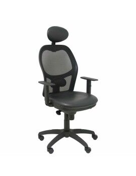 Cadeira de escritório com apoio para a cabeça Jorquera similpiel P&C SNSPNEC Preto