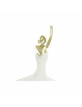 Figura Decorativa DKD Home Decor 13,5 x 12,5 x 40 cm Dorado Blanco Resina Bailarina Ballet