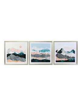 Pintura DKD Home Decor Oriental Montanha 70 x 4 x 70 cm (3 Peças)