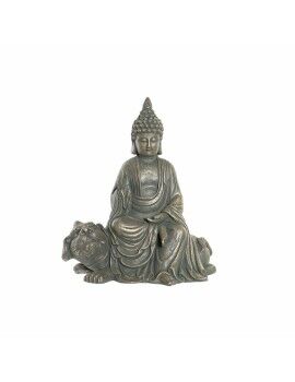 Figura Decorativa DKD Home Decor 38 x 25 x 43 cm Negro Dorado Buda Gris oscuro Oriental Moderno