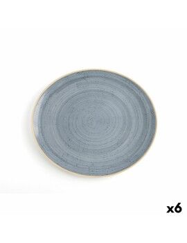 Prato de Jantar Ariane Terra Azul Cerâmica 30 x 27 cm (6 Unidades)