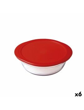 Fiambrera Redonda con Tapa Ô Cuisine Cook&store Ocu Rojo 2,3 L 27 x 24 x 8 cm Vidrio Silicona (6...