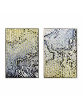 Cuadro DKD Home Decor Abstracto 60 x 3 x 90 cm Moderno Lacado (2 Unidades)