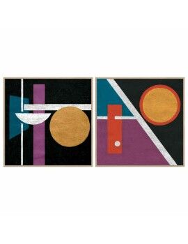 Cuadro DKD Home Decor 83 x 4,5 x 83 cm Abstracto Moderno (2 Unidades)