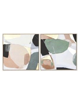 Pintura Home ESPRIT Abstrato Urbana 83 x 4 x 83 cm (2 Unidades)