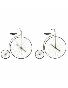 Decoração de Parede DKD Home Decor 100 x 95 x 4,5 cm Preto Bicicleta Vintage (2 Unidades)