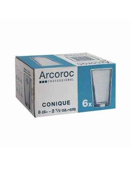Copo Arcoroc Conique Transparente Vidro (6 Unidades) (8 cl)