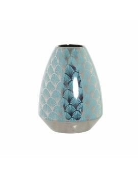 Jarrón DKD Home Decor Turquesa Porcelana Oriental (18 x 18 x 24 cm)