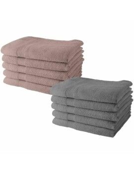 Jogo de toalhas TODAY Cinzento 10 Peças 70 x 130 cm