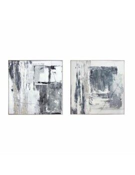 Cuadro DKD Home Decor Abstracto 80 x 3 x 80 cm Moderno (2 Unidades)