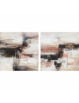 Cuadro DKD Home Decor 90 x 2,4 x 90 cm Abstracto Moderno (2 Unidades)