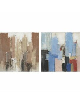 Cuadro DKD Home Decor 100 x 2,4 x 100 cm Abstracto Moderno (2 Unidades)