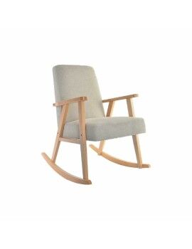 Cadeira de baloiço DKD Home Decor Bege Natural Madeira Faia Plástico Madeira MDF 81 x 58 x 90 cm