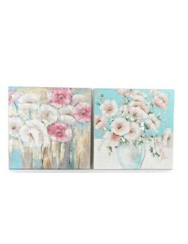 Cuadro DKD Home Decor 99,5 x 3,5 x 99,5 cm Florero Shabby Chic (2 Unidades)