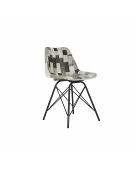 Cadeira de Sala de Jantar DKD Home Decor Branco Preto Bege Cinzento 45,5 x 52 x 79 cm